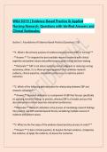WGU D219 &vert; Evidence-Based Practice & Applied &NewLine;Nursing Research&colon; Questions with Verified Answers and &NewLine;Clinical Rationales&period; 