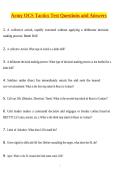ARMY OCS Tactics Test Actual 2026 Newest Updated Questions and Correct Answers &lpar;Latest 2026 &sol; 2027 Update&rpar; &lpar;100&percnt; Verified Answers by Expert&rpar;