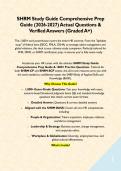 SHRM Study Guide Comprehensive Prep Guide &lpar;2026-2027&rpar; Actual Questions & Verified Answers &lpar;Graded A&plus;&rpar;&NewLine;&NewLine;