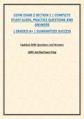CGFM EXAM 2 SECTION 1 &vert; COMPLETE STUDY GUIDE&comma; PRACTICE QUESTIONS AND ANSWERS