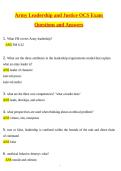 ARMY OCS Leadership and Justice OCS EXAM Actual 2026 Newest Updated Questions and Correct Answers &lpar;Latest 2026 &sol; 2027 Update&rpar; &lpar;100&percnt; Verified Answers by Expert&rpar;