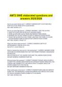 AMT 2 SWE Elaborated Questions and Answers &lpar;2025&sol;2026&rpar; &ndash; Detailed Exam Study Guide