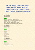 NR 324&sol; NR324 Final Exam&colon; Adult Health I Guide &lpar;Latest 2026&sol; 2027 Update&rpar; &vert; Qs & As&vert; Grade A&vert; 100&percnt; Correct &lpar;Verified Answers&rpar;- Chamberlain