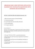 ARKANSAS BASIC CORE PESTICIDE APPLICATOR &NewLine;EXAMINATION 350 PRACTICE QUESTIONS WITH &NewLine;ANSWERS AND RATIONALES
