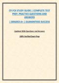 CFI FOI STUDY GUIDE &vert; COMPLETE TEST PREP&comma; PRACTICE QUESTIONS AND ANSWERS