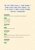 NR 324&sol; NR324 Exam 1&comma; 2 & Final Exams&colon; Adult Health I &lpar;Latest 2026&sol; 2027 Updates STUDY BUNDLE WITH COMPLETE SOLUTIONS&rpar; &vert; Qs & As&vert; Grade A&vert; 100&percnt; Correct &lpar;Verified Answers&rpar;- Chamberlain