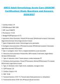 ANCC Adult-Gerontology Acute Care &lpar;AGACNP Certification&rpar; Study Questions and Answers 2026&sol;2027 &ndash; Comprehensive Certification Study Guide