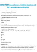 AGACNP DRT Exam Review &ndash; Certified Questions and Verified Answers 2026&sol;2027 Comprehensive Adult-Gerontology Acute Care Nurse Practitioner Certification Study Guide