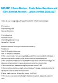 Package deal for AGACNP Exam Review &ndash; Study Guide Questions and  100&percnt; Correct Answers &ndash; Latest Verified 2026&sol;2027 