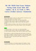 NR 328&sol; NR328 Final Exam&colon; Pediatric Nursing Guide &lpar;Latest 2026&sol; 2027 Update&rpar; &vert; Qs & As&vert; Grade A&vert; 100&percnt; Correct &lpar;Verified Answers&rpar;- Chamberlain