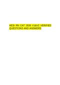 HESI RN CAT 2026 V1 & V2 &ndash; Comprehensive Verified Questions and Answers for RN Exam Preparation