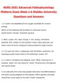 2026 NURS 6501 Advanced Pathophysiology Midterm Exam Week 1-6 Walden University Actual Questions & Answers &lpar;Latest 2026 &sol; 2027 Update&rpar; 100&percnt; Guarantee Pass &lpar;Verified Answers&rpar;