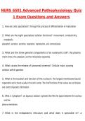2027 NURS 6501 Advanced Pathophysiology Quiz 1 Exam Walden Actual Questions & Answers &lpar;Latest 2026 &sol; 2027 Update&rpar; 100&percnt; Guarantee Pass &lpar;Verified Answers&rpar; Walden University