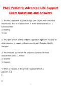 2026 PALS Pediatric Advanced Life Support Exam Actual Questions & Answers &lpar;Latest 2026 &sol; 2027 Update&rpar; 100&percnt; Guarantee Pass &lpar;Verified Answers&rpar;