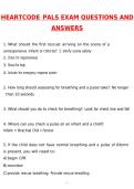 2026 PALS Heartcode PALS Exam Actual Questions & Answers &lpar;Latest 2026 &sol; 2027 Update&rpar; 100&percnt; Guarantee Pass &lpar;Verified Answers&rpar;