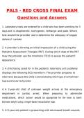 2026 PALS - Red Cross Final Exam Actual Questions & Answers &lpar;Latest 2026 &sol; 2027 Update&rpar; 100&percnt; Guarantee Pass &lpar;Verified Answers&rpar;