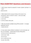 2026 PALS Exam Actual Questions & Answers &lpar;Latest 2026 &sol; 2027 Update&rpar; 100&percnt; Guarantee Pass &lpar;Verified Answers&rpar;