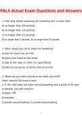 2026 PALS Actual Exam Actual Questions & Answers &lpar;Latest 2026 &sol; 2027 Update&rpar; 100&percnt; Guarantee Pass &lpar;Verified Answers&rpar;