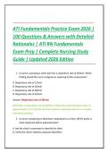 ATI Fundamentals Practice Exam 2026 &vert; 100 Questions & Answers with Detailed Rationales &vert; ATI RN Exam Prep