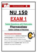 NU 150 Exam 1 &ndash; Pharmacology &lpar;Latest 2026&sol;2027 Update&rpar; Actual Questions & Answers &vert; Galen &lpar;PDF&rpar;