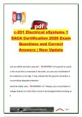 C-201 Electrical Systems 1 &vert; 80&plus; Exam Questions & Correct Answers &vert; Electrical Safety&comma; AC&sol;DC Circuits&comma; Transformers&comma; Capacitors & Troubleshooting &vert; SACA Certification 2026