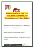 D027 Pathopharm WGU Test 2026 &vert; 300&plus; Exam Questions & Verified Answers &vert; Pathophysiology&comma; Pharmacology&comma; Cardiovascular&comma; Endocrine&comma; Respiratory&comma; Neurological & Clinical Management &vert; Western Governors University &lpar;WGU&rpar;