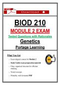 BIOD 210 Module 2 Exam &ndash; Genetics &lpar;Latest 2026&sol;2027 Update&rpar; Complete Questions & Answers &vert; Portage Learning &vert; 100&percnt; Verified Pass Guide
