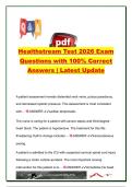 HealthStream Test 2026 &vert; 200&plus; Exam Questions & 100&percnt; Verified Answers &vert; Critical Care&comma; Cardiac Nursing&comma; Hemodynamics&comma; Mechanical Ventilation&comma; ECG&comma; Pharmacology & Emergency Nursing