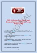 CRCR Certification Exam Guide Properly Structured Questions with Correct Answers Graded A&plus; 2026 &vert; Certified Revenue Cycle Representative Practice Study Guide&NewLine;