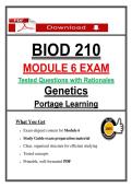 BIOD 210 Module 6 Exam &ndash; Genetics &lpar;Latest 2026&sol;2027 Update&rpar; Complete Questions & Answers &vert; Portage Learning &vert; 100&percnt; Verified Pass Guide&NewLine;