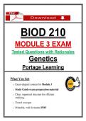 BIOD 210 Module 3 Exam &ndash; Genetics &lpar;Latest 2026&sol;2027 Update&rpar; Complete Questions & Answers &vert; Portage Learning &vert; 100&percnt; Verified Pass Guide&NewLine;