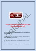 CRCR Practice Questions with 100&percnt; Correct Solutions Graded A&plus; 2026 &vert; Certified Revenue Cycle Representative Exam Study Guide