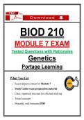 BIOD 210 Module 7 Exam &ndash; Genetics &lpar;Latest 2026&sol;2027 Update&rpar; Complete Questions & Answers &vert; Portage Learning &vert; 100&percnt; Verified Pass Guide&NewLine;
