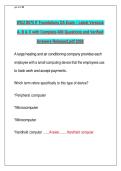 WGU D075 IT Foundations OA Exam &ndash; Latest Versions&NewLine;A&comma; B & C with Complete 400 Questions and Verified&NewLine;Answers Released&period;pdf 2026
