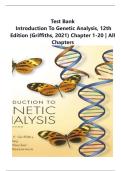 Test Bank - Introduction to Genetic Analysis&comma; 12th Edition &lpar;Griffiths&comma; 2021&rpar;&comma; Chapter 1-20 &vert; All Chapters