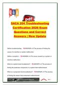 SACA 204 Troubleshooting Certification 2026 &vert; 120&plus; Exam Questions & Correct Answers &vert; Industrial Troubleshooting&comma; Electrical Testing&comma; Motors&comma; Control Circuits&comma; Relays & Diagnostic Methods