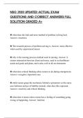 NSG 3100 UPDATED ACTUAL EXAM&NewLine;QUESTIONS AND CORRECT ANSWERS FULL&NewLine;SOLUTION GRADED A&plus;&NewLine;