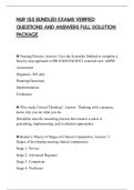 NUR 155 BUNDLED EXAMS VERIFIED&NewLine;QUESTIONS AND ANSWERS FULL SOLUTION&NewLine;PACKAGE