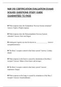 NUR 210 CERTIFICATION EVALUATION EXAMS&NewLine;SOLVED QUESTIONS STUDY GUIDE&NewLine;GUARANTEED TO PASS