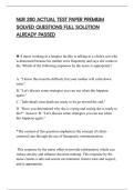 NUR 280 ACTUAL TEST PAPER PREMIUM&NewLine;SOLVED QUESTIONS FULL SOLUTION&NewLine;ALREADY PASSED