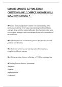 NUR 280 UPDATED ACTUAL EXAM&NewLine;QUESTIONS AND CORRECT ANSWERS FULL&NewLine;SOLUTION GRADED A&plus;&NewLine;