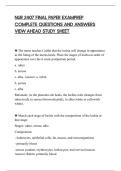 NUR 2407 FINAL PAPER EXAMPREP&NewLine;COMPLETE QUESTIONS AND ANSWERS&NewLine;VIEW AHEAD STUDY SHEET