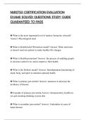 NUR2755 CERTIFICATION EVALUATION&NewLine;EXAMS SOLVED QUESTIONS STUDY GUIDE&NewLine;GUARANTEED TO PASS