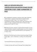 NURS 231 PATHOPHYSIOLOGY&NewLine;CERTIFICATION EVALUATION EXAMS SOLVED&NewLine;QUESTIONS STUDY GUIDE GUARANTEED TO&NewLine;PASS