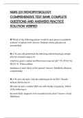 NURS 231 PATHOPHYSIOLOGY&NewLine;COMPREHENSIVE TEST BANK COMPLETE&NewLine;QUESTIONS AND ANSWERS PRACTICE&NewLine;SOLUTION VERIFIED