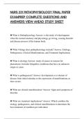 NURS 231 PATHOPHYSIOLOGY FINAL PAPER&NewLine;EXAMPREP COMPLETE QUESTIONS AND&NewLine;ANSWERS VIEW AHEAD STUDY SHEET