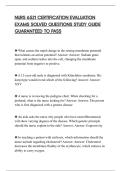 NURS 6521 CERTIFICATION EVALUATION&NewLine;EXAMS SOLVED QUESTIONS STUDY GUIDE&NewLine;GUARANTEED TO PASS 