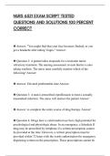NURS 6521 EXAM SCRIPT TESTED&NewLine;QUESTIONS AND SOLUTIONS 100 PERCENT&NewLine;CORRECT