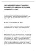 NURS 6531 CERTIFICATION EVALUATION&NewLine;EXAMS SOLVED QUESTIONS STUDY GUIDE&NewLine;GUARANTEED TO PASS&NewLine;