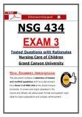 NSG 434 Exam 3 &ndash; Nursing Care of Children &lpar;Latest 2026&sol;2027 Update&rpar; Actual Questions & Answers &lpar;Grand Canyon University&rpar;&NewLine;